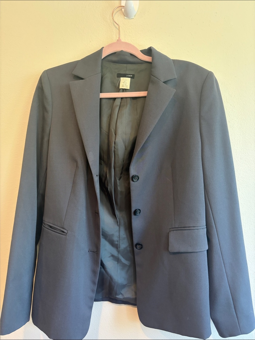 J. Crew Women's Dark Gray Single-Breasted Blazer